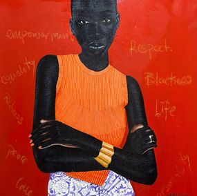 Pittura, Untitled 4 - 21st Century, Contemporary, Figurative Portrait, Modern, Women, Kum Cletus