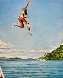 Painting, Messy jump, Thomas Saliot