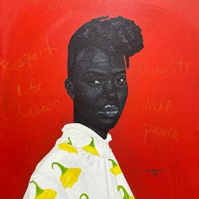 Pittura, Untitled 5 - 21st Century, Contemporary, Figurative Portrait, Modern, Women, Kum Cletus