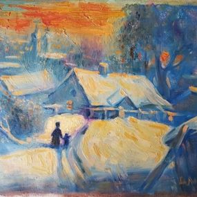 Pintura, Winter Evening, Daniil Litvinov