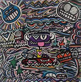 Painting, Vive les fleurs, Seb Paul Michel