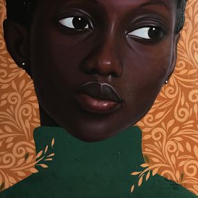 Painting, Echoes of Elsewhere - 21st Century Contemporary, Figurative Portrait, Bold Women, Kehinde Mayowa