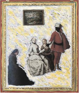 Painting, Interpretation of La lettera del moro, Modou Dieng Yacine