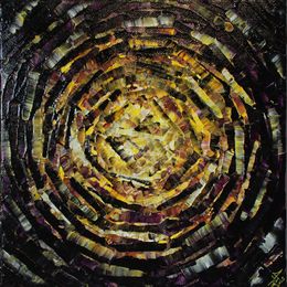 Painting, Petit éclat jaune violet, Jonathan Pradillon