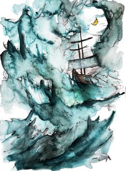 Painting, Naufrage, Sandra Encaoua