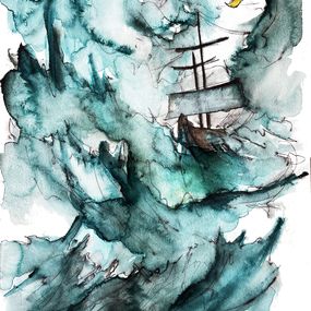 Peinture, Naufrage, Sandra Encaoua