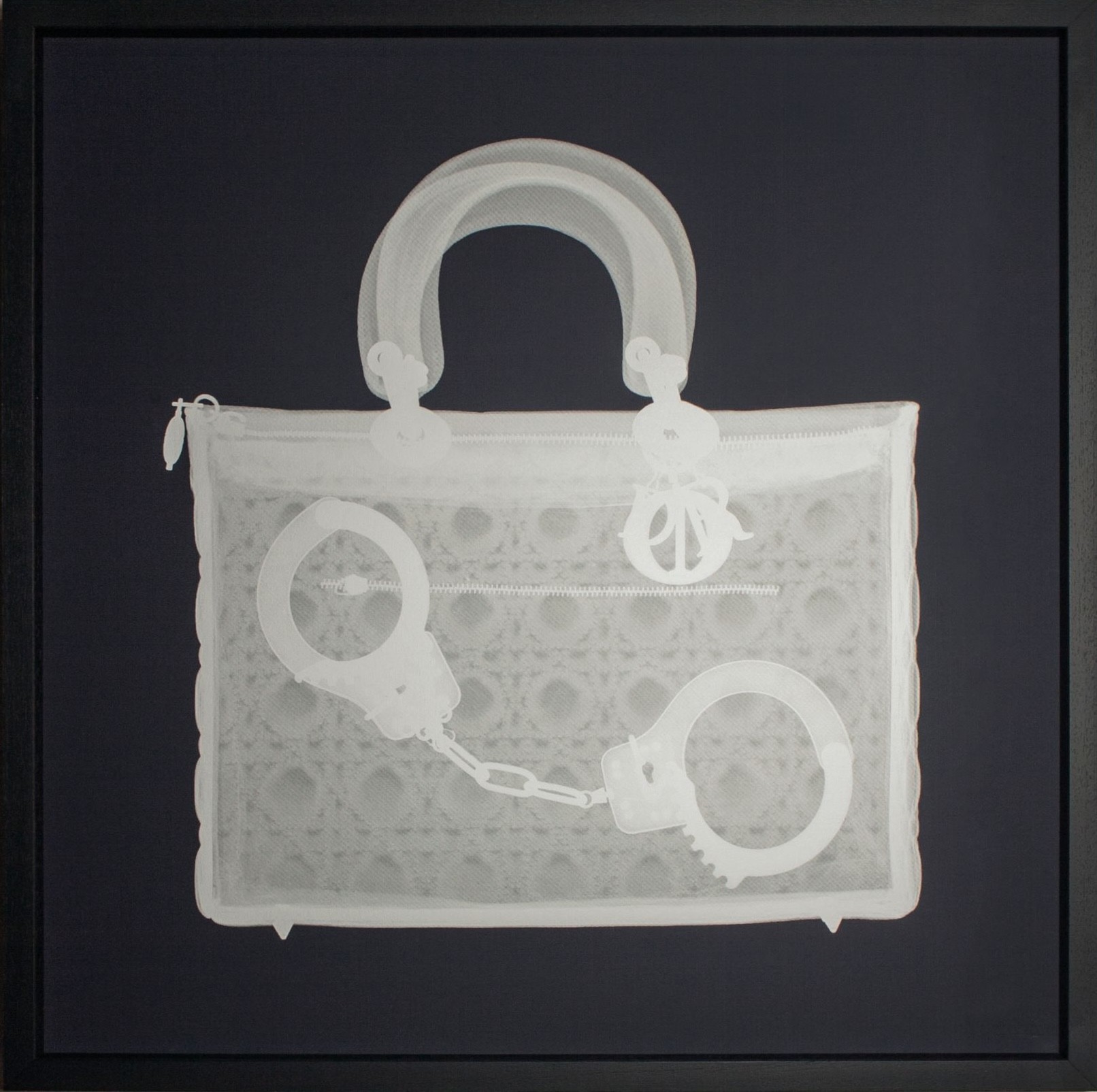 Nick Veasey, Handcuff Handbag Silver Silkscreen Nick Veasey, Handcuff Handbag Silver Silkscreen
