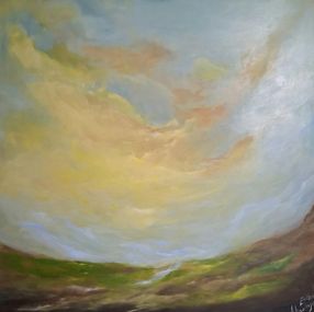 Painting, Vu du ciel, Khadija El Haouchi