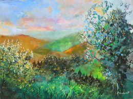 Painting, Spring in the valley, Pol Ledent