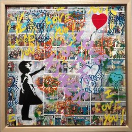 Painting, Banksy Balloon Girl - Street - Love is the Answer, Koen Betjes