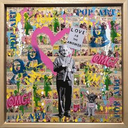 Painting, Albert Einstein - Street - Love is the Answer, Koen Betjes