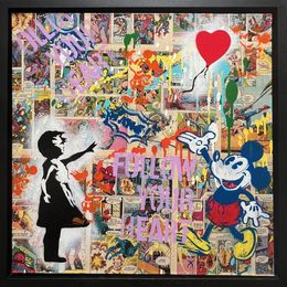 Painting, Banksy's Balloon Girl x Mickey Mouse - Love is the Answer, Koen Betjes