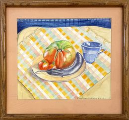 Painting, Vegetables + Fiestaware, Aline Kominsky-Crumb