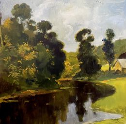 Painting, Quiet Backwater, Oleg Litvinov