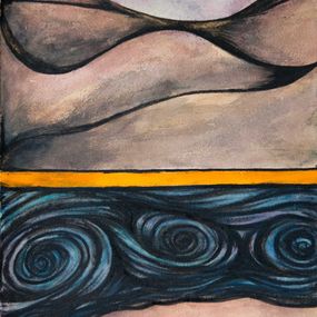 Dessin, Pleine dune de sable (Dune du Pyla depuis le banc d’Arguin, Pyla, FRANCE), Axel Roumy
