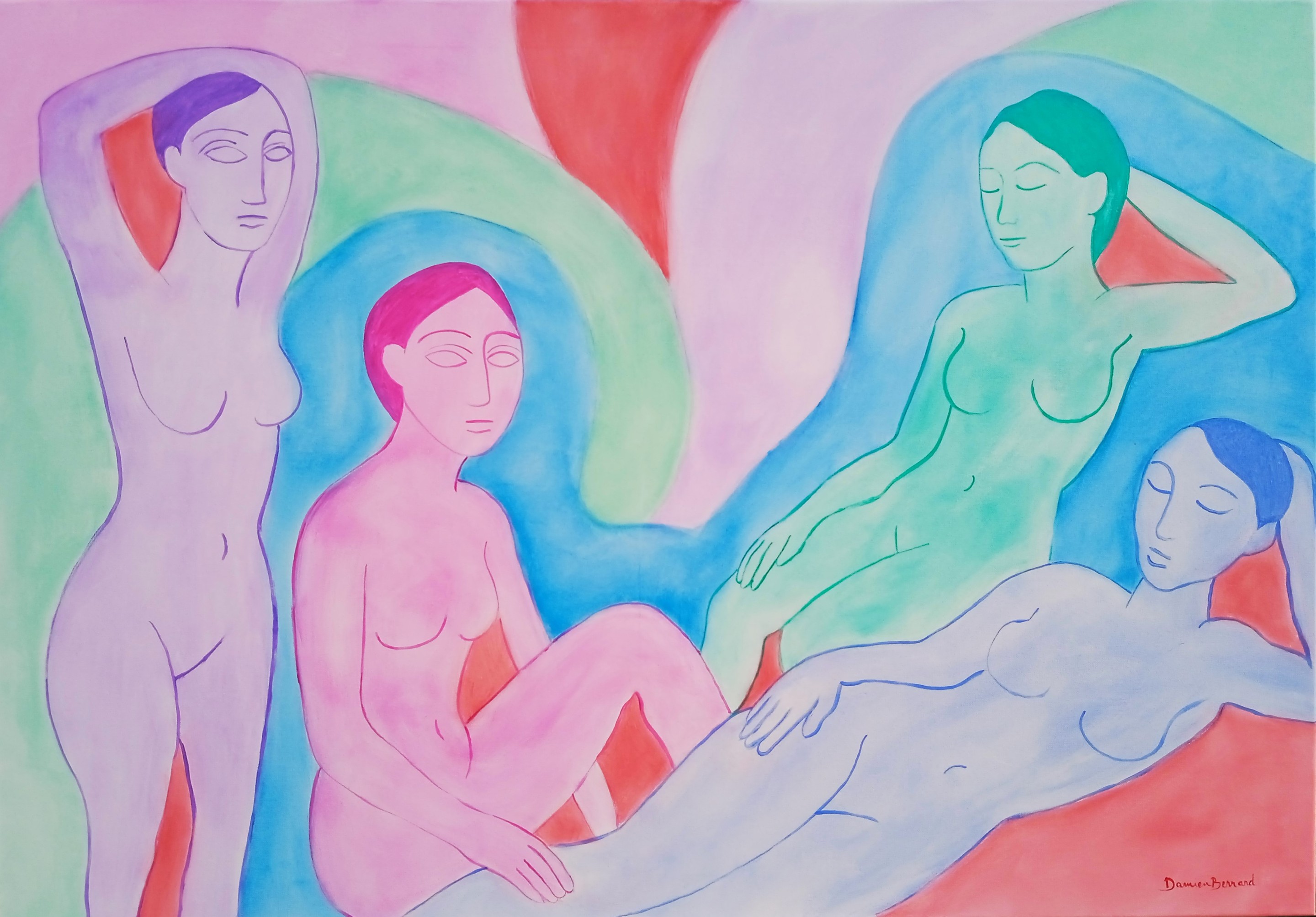 Damien Berrard, Les baigneuses à la rivière Damien Berrard, Les baigneuses à la rivière