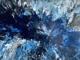 Painting, Celestial Surge – Deep Sea & Sky Abstract, Monica Tangen