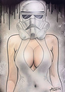 Gemälde, Busty Trooper, Alvin Silvrants