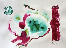 Peinture, Parrot fish, Nayra María Delgado Morales -Delmor-