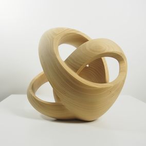Skulpturen, Inseparability of Action No.5 - Abstract Wood Sculpture - dynamic, spacious, unity, Mike Sasaki