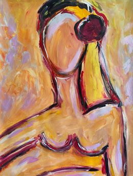 Painting, Her rose, her silence, Natalya Mougenot
