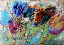 Peinture, Fantasy with Flowers 14, Rakhmet Redzhepov (Ramzi)