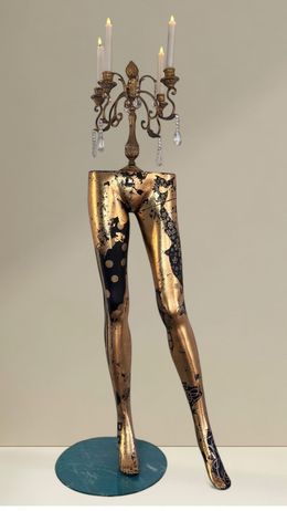 Sculpture, Golden legs, Brigitte Dravet