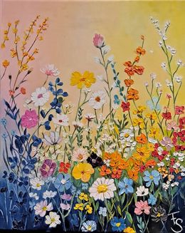 Painting, Murmure de fleurs, Françoise Souriau