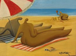 Gemälde, La plage, Jean-Louis Toutain