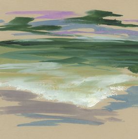 Peinture, Arcachon n°20 (paysage marin, mer, vagues, océan), Sabine Eichler