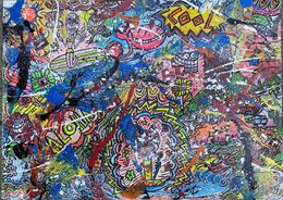 Painting, Vive les splashs, les fleurs et les fleurs, Seb Paul Michel