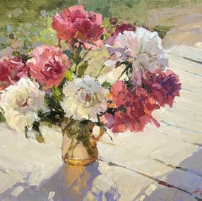 Gemälde, Peonies in the Sunlight, Andrei Belaichuk