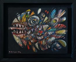 Painting, Myth Fish, Aram Sevoyan