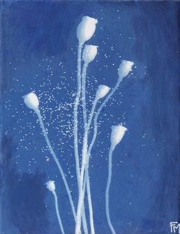 Gemälde, Coquelicots  secs et graines - Série Monde végétal, Fabienne Maunoury