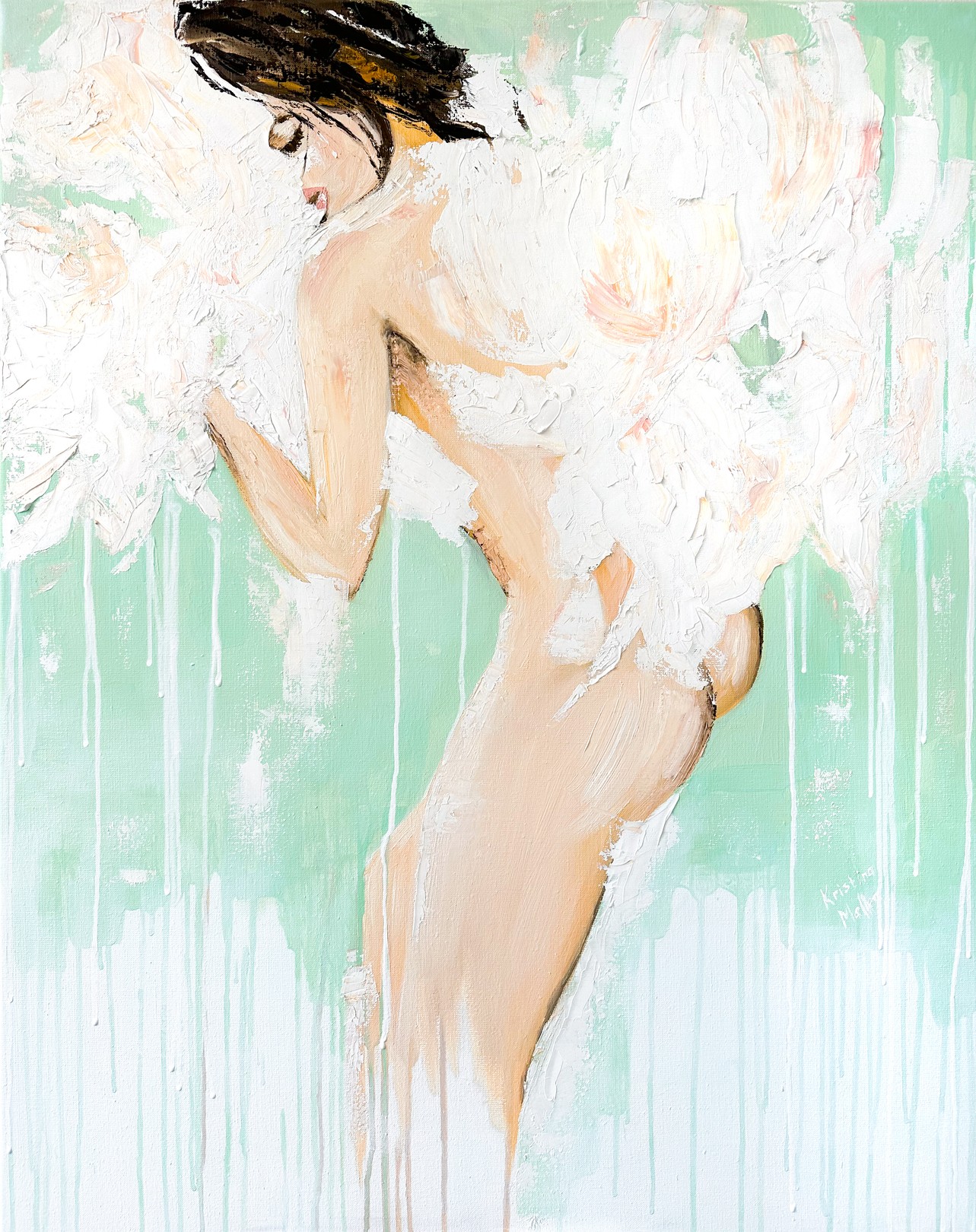 Kristina Mallen, Naked Kisses of White Peonies Kristina Mallen, Naked Kisses of White Peonies