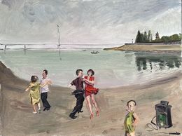 Gemälde, Dance by the River, Su Yu