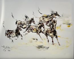 Gemälde, Chevaux au galop, Jean-Philippe Ghiglione