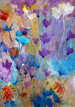 Gemälde, Fantasy with Flowers 18, Rakhmet Redzhepov (Ramzi)
