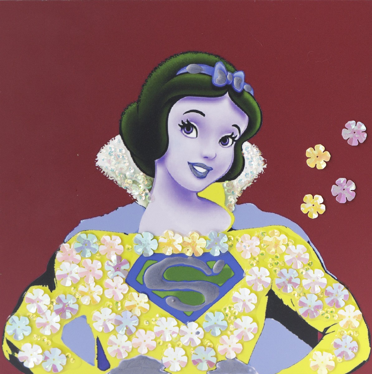 Serero Pop Art, Blanche Neige - Série portrait personnages iconiques en Superman Serero Pop Art, Blanche Neige - Série portrait personnages iconiques en Superman