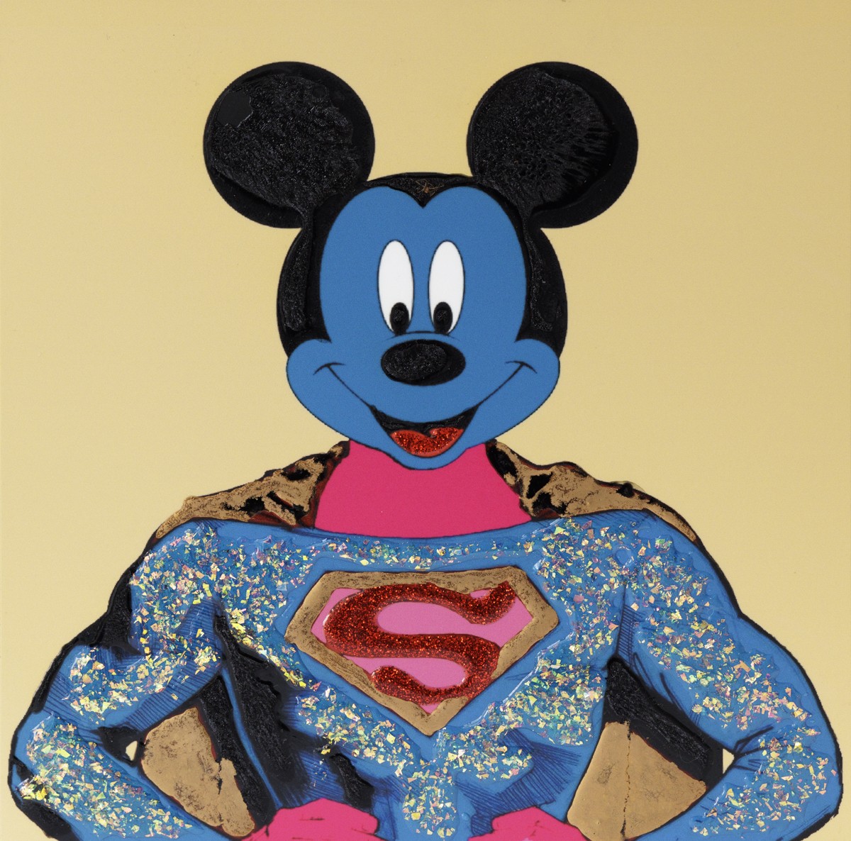Serero Pop Art, Mickey - Série portrait personnages iconiques en superman Serero Pop Art, Mickey - Série portrait personnages iconiques en superman