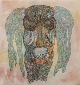 Zeichnungen, Visage tatoué, Geneviève Seillé