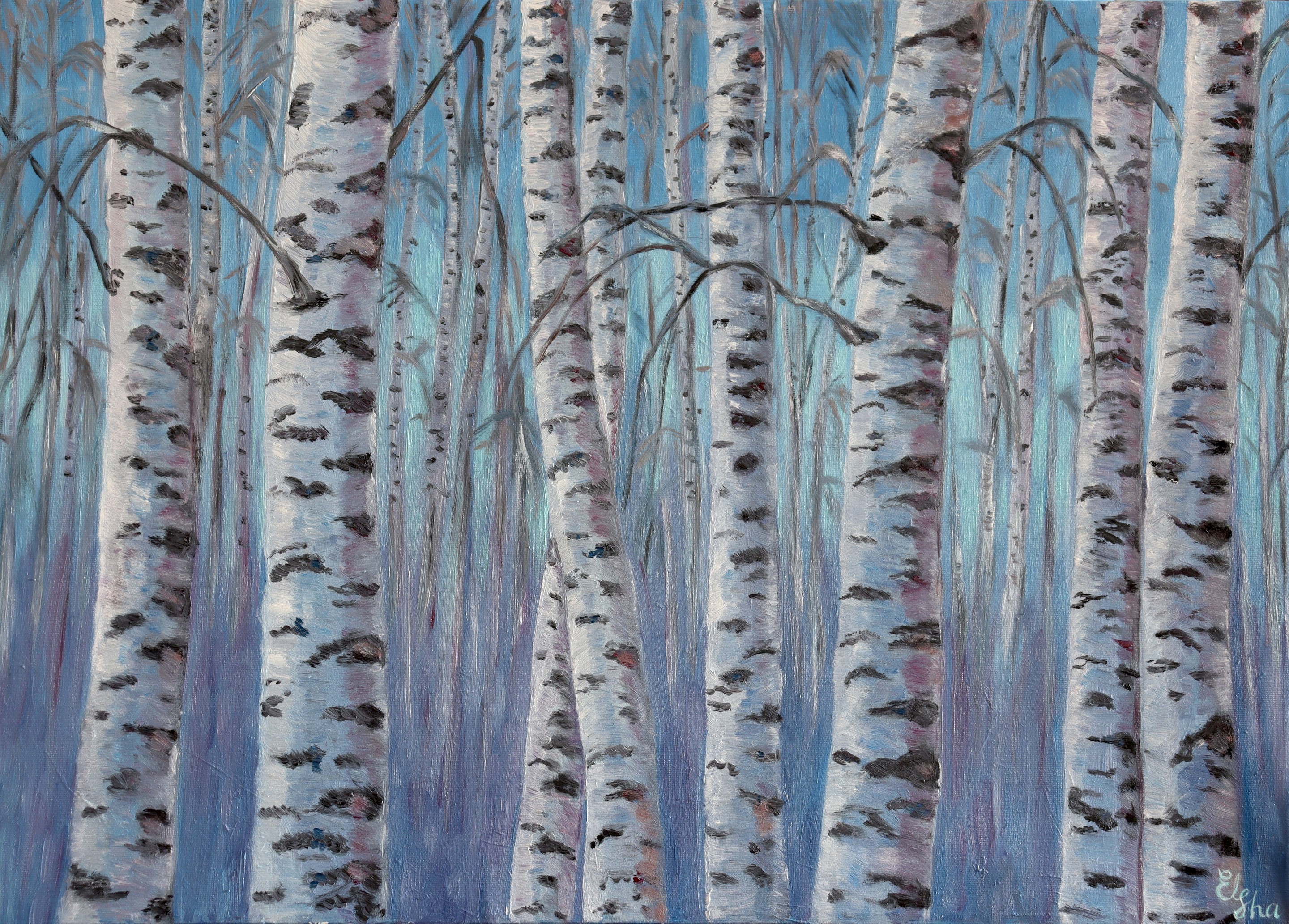 Elena Ushanova, Winter birches Elena Ushanova, Winter birches