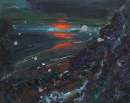 Painting, Red Moon Rising, Alisa Onipchenko-Cherniakovska