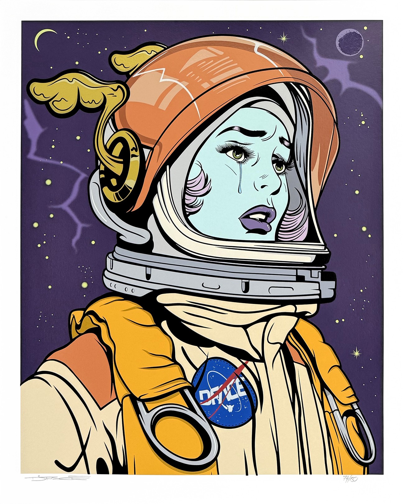 Dface, Space Cadet (framed hand signed screen print) Dface, Space Cadet (framed hand signed screen print)