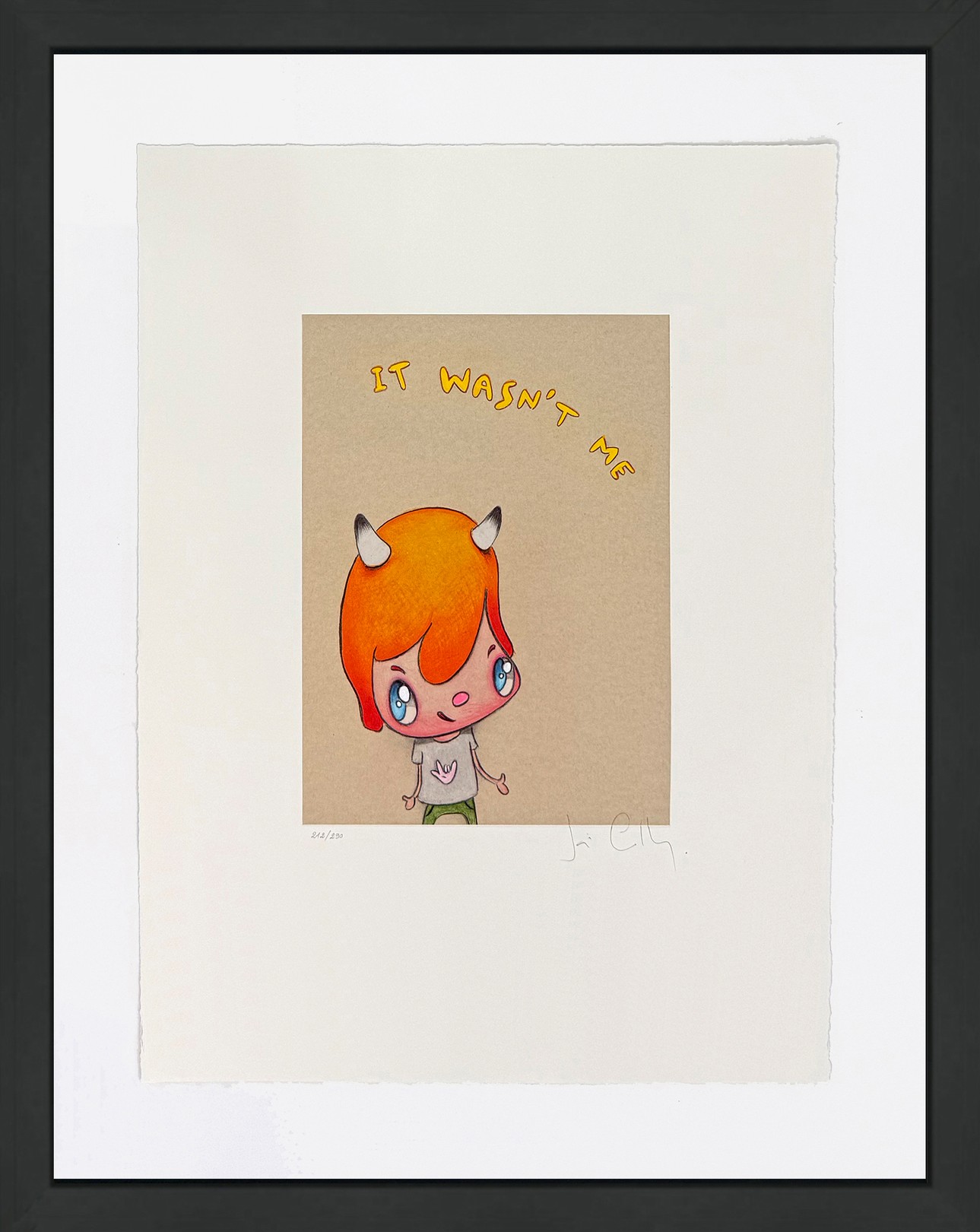 Javier Calleja, It Wasn't Me (framed hand signed etching) Javier Calleja, It Wasn't Me (framed hand signed etching)