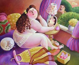Gemälde, Beauty in Boudoir, Anna Varella