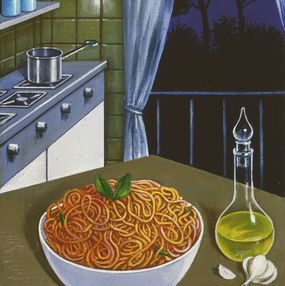 Gemälde, Spaghetti a mezzanotte, Sergio Ceccotti