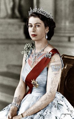 Drucke, The Queen Elizabeth II, M_ Michael Mc Macfarney