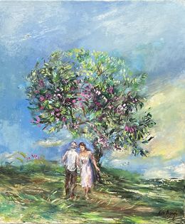 Gemälde, Tree of love, Rosa Agenjo