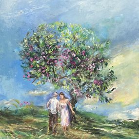Gemälde, Tree of love, Rosa Agenjo